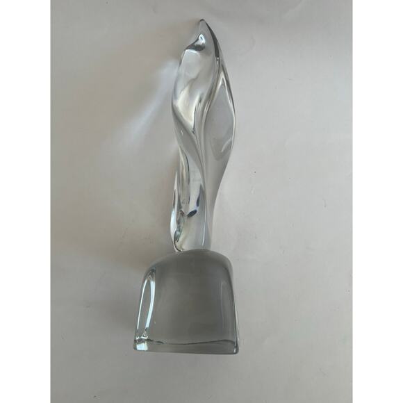 Signed Daum France Crystal Flame Sculpture 16" JL - Picture 5 of 7